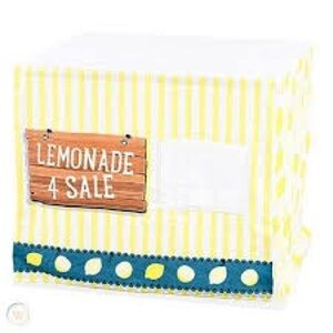 Yellow Striped Lemonade Stand Cover